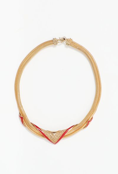 Balenciaga Metallic Wrapped Enamel Choker Necklace - 1 Balenciaga Metallic Wrapped Enamel Choker Necklace - 1