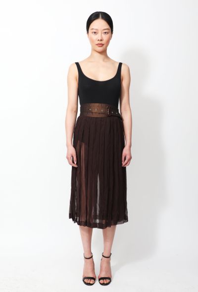 Jean Paul Gaultier '90s Belted Silk Wrap Skirt - 1 Jean Paul Gaultier '90s Belted Silk Wrap Skirt - 1