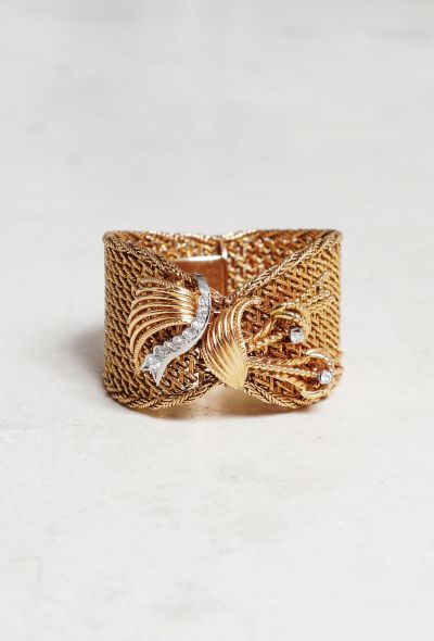 Vintage Fine Jewelry 18k Yellow Gold & Diamond Bracelet - 1 Vintage Fine Jewelry 18k Yellow Gold & Diamond Bracelet - 1