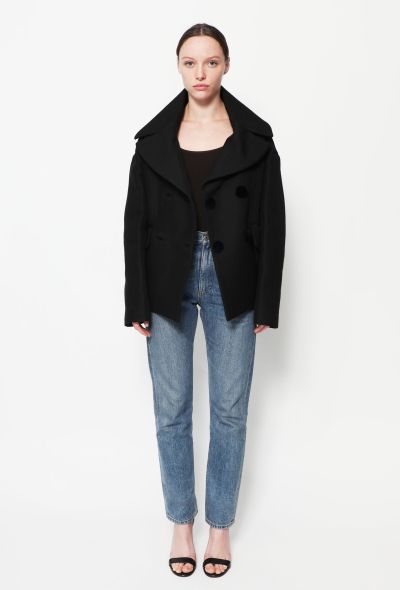 Céline F/W 2013 Mink Button Peacoat - 1 Céline F/W 2013 Mink Button Peacoat - 1