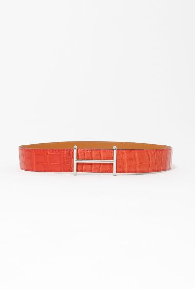 Hermès Thin Alligator 'H' Belt - 1 Hermès Thin Alligator 'H' Belt - 1