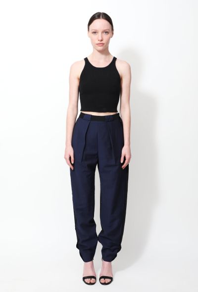 Balenciaga S/S 2012 Bicolor Crêpe Trousers - 1 Balenciaga S/S 2012 Bicolor Crêpe Trousers - 1