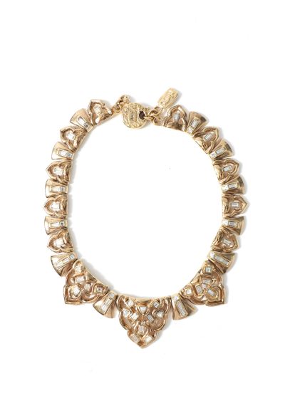 Saint Laurent Vintage Strass Embellished Collar Necklace - 1 Saint Laurent Vintage Strass Embellished Collar Necklace - 1