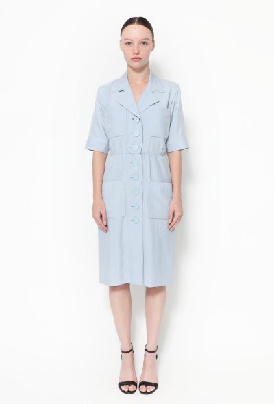 Saint Laurent Vintage Silk Safari Dress - 1 Saint Laurent Vintage Silk Safari Dress - 1