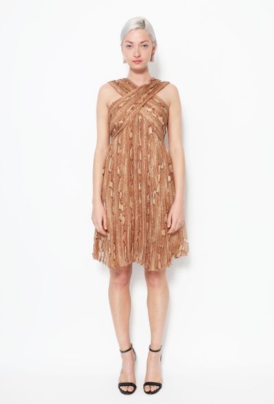 Christian Dior Galliano's Python Print Chiffon Dress - 1