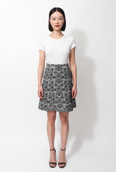 Alaïa Floral Textured Skirt - 1 Alaïa Floral Textured Skirt - 1