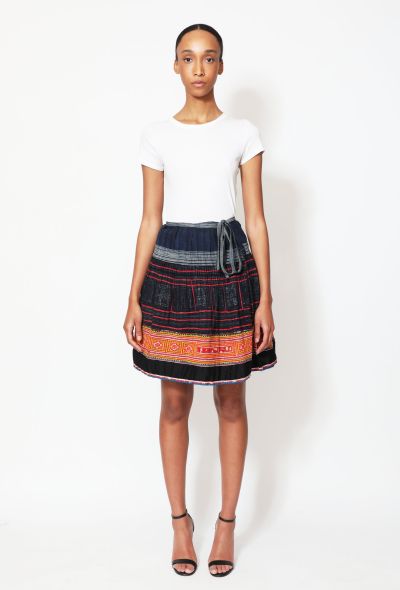 World Treasures Embroidered Patchwork Wrap Skirt - 1 World Treasures Embroidered Patchwork Wrap Skirt - 1