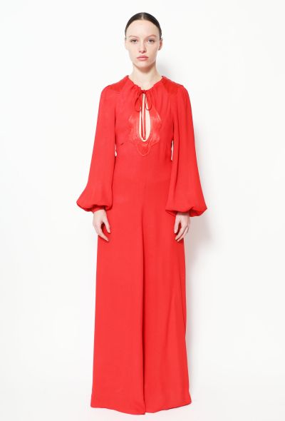 Ossie Clark 70s Bishop-Sleeve Crêpe Dress - 1 Ossie Clark 70s Bishop-Sleeve Crêpe Dress - 1