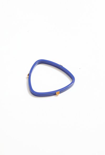 Hermès Cobalt Studded Triangle Enamel Bracelet - 1 Hermès Cobalt Studded Triangle Enamel Bracelet - 1