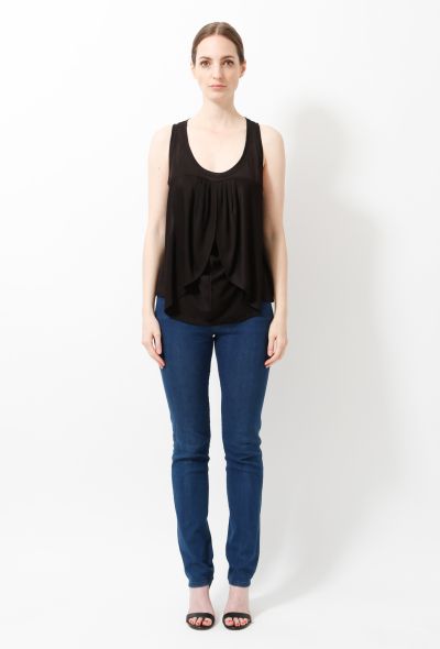 Balenciaga 2003 Draped Black Tank - 1 Balenciaga 2003 Draped Black Tank - 1