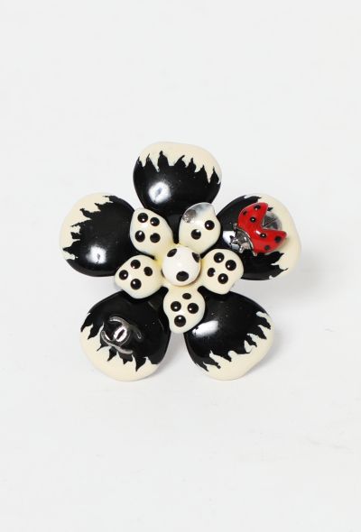 Chanel Ladybug 'CC' Floral Ring - 1 Chanel Ladybug 'CC' Floral Ring - 1