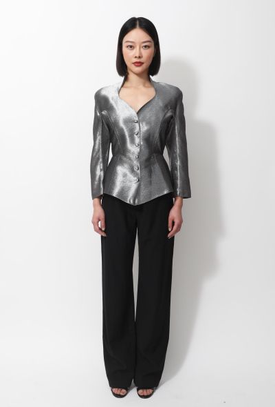 Thierry Mugler Vintage Metallic Peplum Top - 2 Thierry Mugler Vintage Metallic Peplum Top - 2