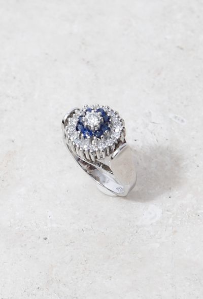 Vintage Fine Jewelry 14K Gold, Sapphire & Diamond Ring - 1 Vintage Fine Jewelry 14K Gold, Sapphire & Diamond Ring - 1