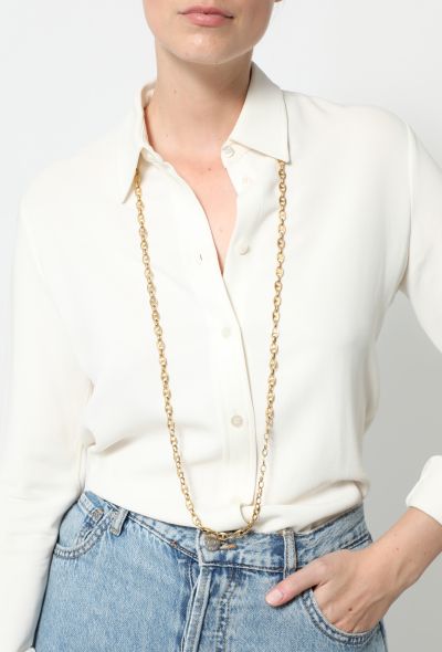 Vintage & Antique 18k Yellow Gold Mesh Chainlink Necklace - 1 Vintage & Antique 18k Yellow Gold Mesh Chainlink Necklace - 1