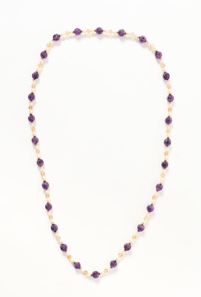 Exquisite Vintage Amethyst Beaded Pearl Sautoir - 1 Exquisite Vintage Amethyst Beaded Pearl Sautoir - 1