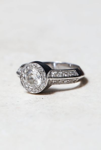 Vintage Fine Jewelry 18k White Gold & Diamond Ring - 1 Vintage Fine Jewelry 18k White Gold & Diamond Ring - 1