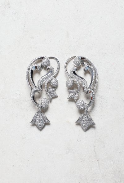Mellerio Platinum & Diamond Floral Earcuffs - 1 Mellerio Platinum & Diamond Floral Earcuffs - 1