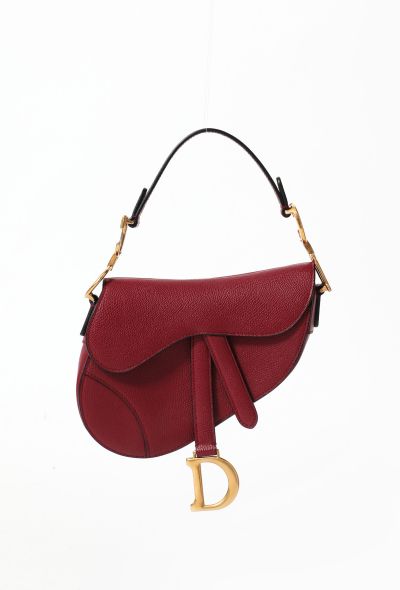 Dior Burgundy Mini Saddle Bag - 1 Dior Burgundy Mini Saddle Bag - 1