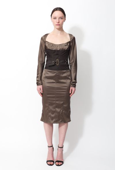 Gucci F/W 2003 Corset Belted Dress - 1 Gucci F/W 2003 Corset Belted Dress - 1