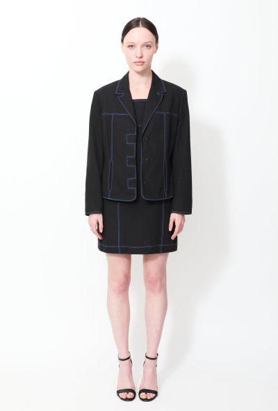 Gianni Versace Jeans Couture' Stitched Trim Dress Ensemble - 2