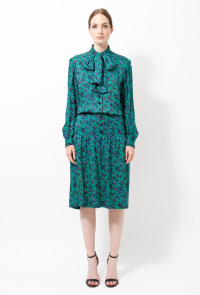 Lanvin 1975 Haute Couture Lavallière Dress - 1 Lanvin 1975 Haute Couture Lavallière Dress - 1