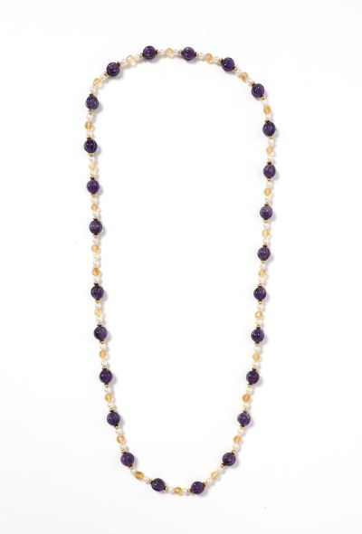Exquisite Vintage Amethyst Beaded Pearl Sautoir - 1 Exquisite Vintage Amethyst Beaded Pearl Sautoir - 1