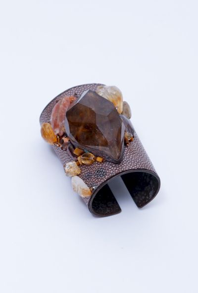 Exquisite Vintage Stingray Amber Cuff - 1 Exquisite Vintage Stingray Amber Cuff - 1