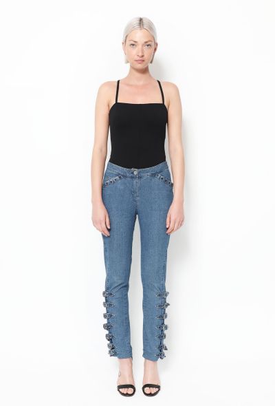 Dior 2003 Buckled Eyelet Jeans - 1 Dior 2003 Buckled Eyelet Jeans - 1