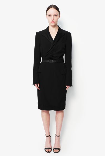 Jean Paul Gaultier 90s Belted Smoking Dress - 1 Jean Paul Gaultier 90s Belted Smoking Dress - 1