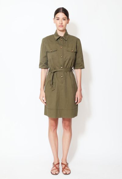 Valentino Khaki Belted Utility Dress - 1 Valentino Khaki Belted Utility Dress - 1