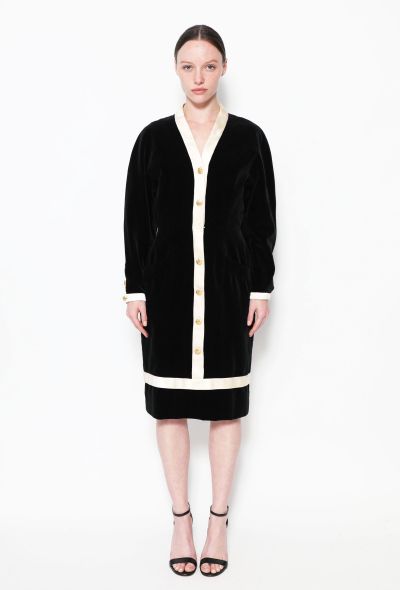 Chanel Timeless F/W 1986 Velvet 'CC' Dress - 1 Chanel Timeless F/W 1986 Velvet 'CC' Dress - 1