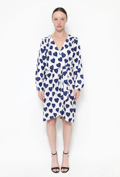 Saint Laurent 1992 Linen Heart Wrap Dress - 1