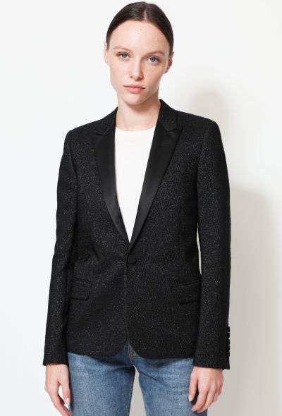 Saint Laurent Iridescent Smoking Blazer - 1 Saint Laurent Iridescent Smoking Blazer - 1