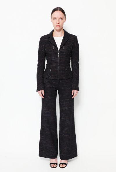 Chanel Tweed Zip Jacket & Trouser Ensemble - 1 Chanel Tweed Zip Jacket & Trouser Ensemble - 1