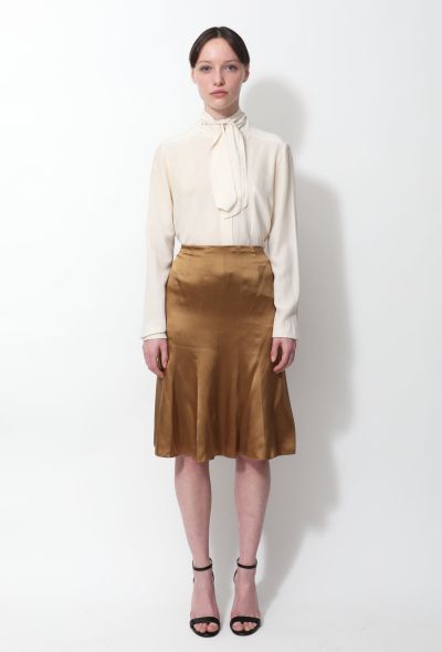Chanel 2006 Satin Flared 'CC' Skirt - 1 Chanel 2006 Satin Flared 'CC' Skirt - 1