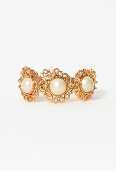 Saint Laurent Vintage Pearl Cabochon Bracelet - 1 Saint Laurent Vintage Pearl Cabochon Bracelet - 1