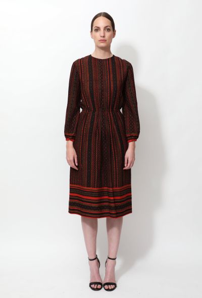 Christian Dior 70s Graphic Printed Day Dress - 1 Christian Dior 70s Graphic Printed Day Dress - 1