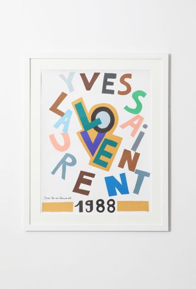 Saint Laurent Original Love Poster, 1988 - 1 Saint Laurent Original Love Poster, 1988 - 1
