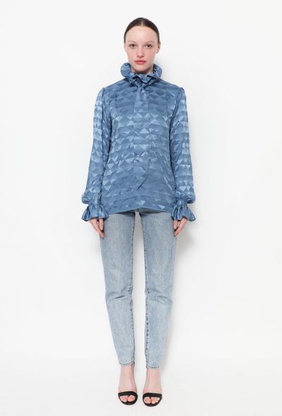 Saint Laurent 1981 Silk Lavallière Blouse - 1 Saint Laurent 1981 Silk Lavallière Blouse - 1