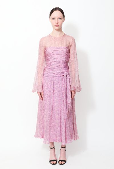 Jean-Louis Scherrer Floral Flowing Silk Dress - 1 Jean-Louis Scherrer Floral Flowing Silk Dress - 1