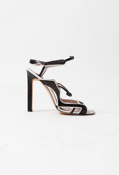 Manolo Blahnik Cut-Out Leather Sandals - 1 Manolo Blahnik Cut-Out Leather Sandals - 1