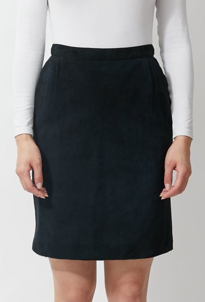 Chanel Vintage Mini Suede Skirt - 1 Chanel Vintage Mini Suede Skirt - 1