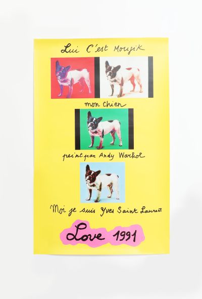 Saint Laurent Rare 1991 Love Poster, in Original Packaging - 1 Saint Laurent Rare 1991 Love Poster, in Original Packaging - 1