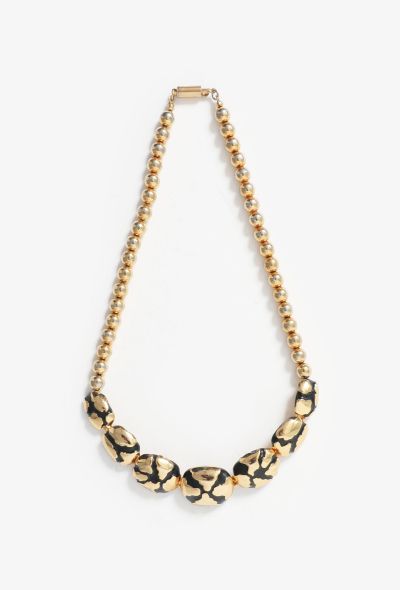 Balenciaga Vintage Metallic Beaded Choker - 1