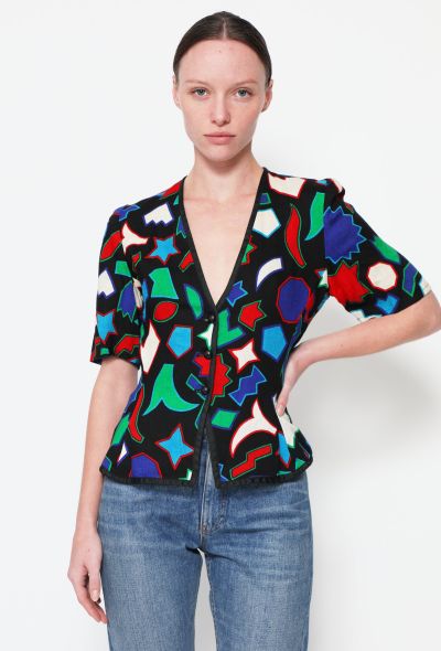 Saint Laurent COLLECTOR S/S 1983 Abstract 'Matisse' Top - 1 Saint Laurent COLLECTOR S/S 1983 Abstract 'Matisse' Top - 1