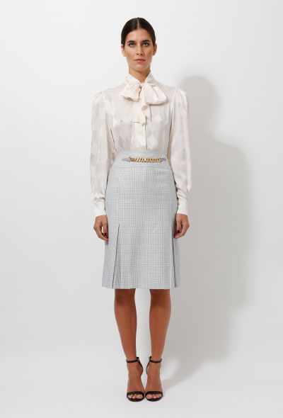 Céline 80s Chainlink Houndstooth Skirt - 1 Céline 80s Chainlink Houndstooth Skirt - 1