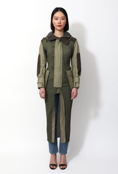 Junya Watanabe Khaki Deconstructed Trench Coat - 1 Junya Watanabe Khaki Deconstructed Trench Coat - 1