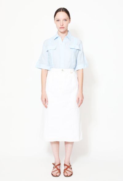 Céline 70s Jean's High-Waisted White Denim Skirt - 1 Céline 70s Jean's High-Waisted White Denim Skirt - 1