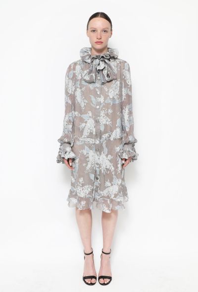 Chloé 90s Floral Silk Lavallière Dress - 1 Chloé 90s Floral Silk Lavallière Dress - 1