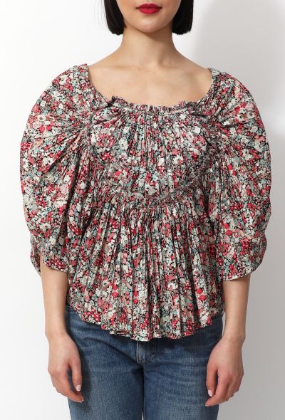 Junya Watanabe 2008 Ruched Floral Top - 1